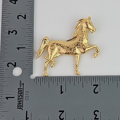 Vintage Brooch Trifari Horse Prancing Gold Tone Figural 2 inch Marked
