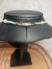 Vtg Art Deco Rock Crystal Faceted Bead 16.5” Necklace/choker