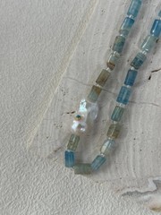 High-quality Baroque Pearls Turquois Stone Necklace Fine pearl necklace vintage