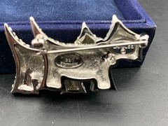 Carolee Signed Limited Edition 1997 SCOTTY DOGS Rhinestone Brooch PIN