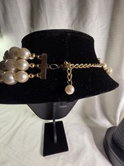 Vintage 3 Stran Faux Pearl Necklace With Adjustable Length