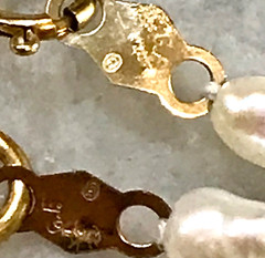 VTG Rice Pearl Necklace & Bracelet 14k Gold Filled 70’s SET 18” & 7.5” NWT