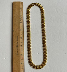 Napier Necklace Gold Tone Collar Chunky 18″ Pat 4774743 Vintage Textured Signed