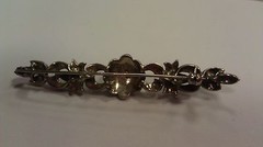 Sterling Silver brooch with pearl and marcasite