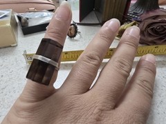 Vintage Sterling Silver Large Smoky Quartz Ring Size 5 Statement Octagon Prism