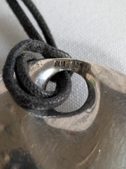 Vintage Robert Lee Morris 925 Sterling Contemporary Disc Pendant Necklace