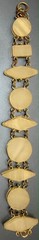 Bracelet, woman’s: cloudy quartz/moonstone, 6″, antique/vintage (Lot #205)
