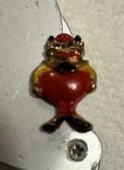 RARE ANTIQUE FAT CAT CARTOON PIN GOLD TONE THINK 1930s