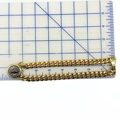 Ancient Revival Chunky Gold Plated Curb Chain Black Coin Necklace
