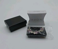 Avon Gold Color Botanical Necklace & Earring Gift Set Amethyst Color NWB