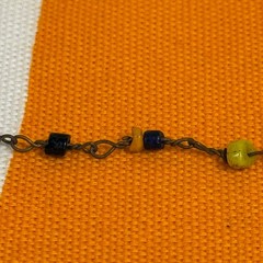 Vintage Rainbow Glass Bead Necklace Handcrafted Bohemian Jewelry 18”