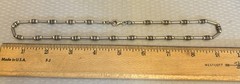 Vintage Sterling Silver and Gold Bead Necklace 19″ Foxtail Chain 925 2-Tone
