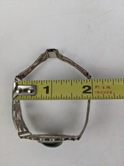 Vintage 800 Silver Filigree Shiva Eye Shell Bracelet