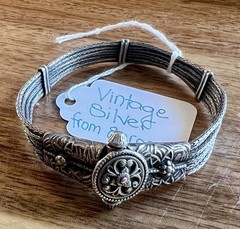 Vintage European Silver 7 Strand 8 Inch Bracelet From The Netherlands