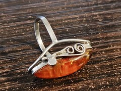 Vintage Soviet women’s ring with a non-precious metal stone women’s jewelry USSR