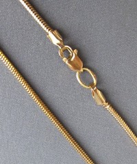 ESTATE LONG 14K ROSE GOLD 3D SOLID SNAKE CHAIN NECKLACE WITH LOBSTER LOCK #28258