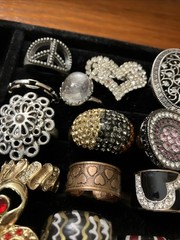 Vintage ~Modern Ladies Fashion Costume Jewelry Rings Lot B 31 AS IS Some STONES