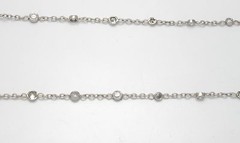 Beautiful Original Antique 3.00 CTW. DIAMONDs 14 K Gold NECKLACE 16′ 9.6 grams