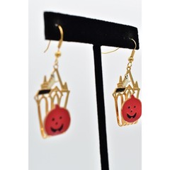 Vintage Spider Halloween Earrings Haunted House Ghost Pumpkin NOS 1990s BinA18