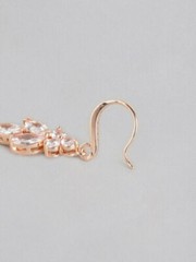 Drop Dangle Engagement Earrings 2.3 Ct Simulated Diamond 14K Rose Gold Plated