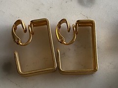Vintage Jewelry lot goldtone earrings 14 pairs hoop box stars dangle