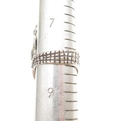925 Sterling Silver Vintage Alligator Oxidized Ring Size 8.25