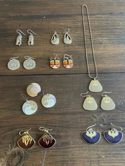 Vintage Laurel Burch Jewelry Lot Earrings Brooch Pin Pendant 1990s 1980s