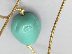Miriam Haskell 26″ Turquoise Necklace w/2-5″ Pendants Vintage