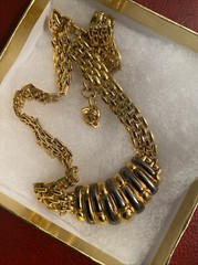 Vintage LANVIN GERMANY GOLD TONE CHOKER authentic