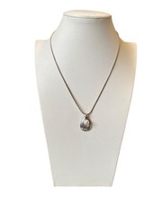 MOM Pendant Sterling Silver With White Pearl Choker Necklace 16” Mother’s Day