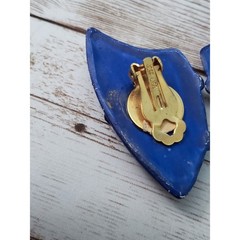 Vintage Jeff Lieb Clip On Earrings Blue – Paint Damage