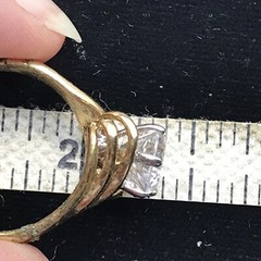 Vintage 18KT GE Gold Plated & Cubic Zirconia in Bold Look Ring varied sizes