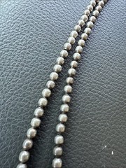 Vintage Sterling Silver Ball Bead Necklace Stamped Sterling