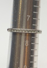 Vintage Sterling 925 Eternity Wedding Band Channel Set CZ Elegant Ring SZ 7.5