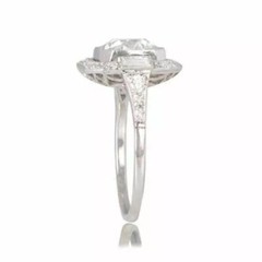 Art Deco 2.30 Ct Lab-Created White Diamond Vintage Style Wedding Ring 925 Silver