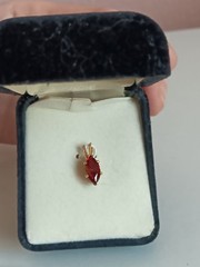 House Of Nikolas Ruby Ice Cubic Zirconia Pendant NEW IN BOX