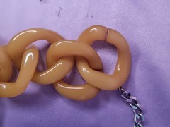Pono By Joan Goodman Resin Chain Link Necklace MADE IN ITALY