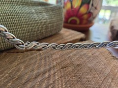 VTG Mexico 925 SS Braided Collar Cuff Necklace
