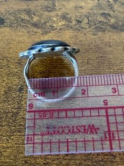 Vintage Silver and Black Gem Ring