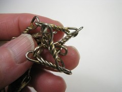 Vintage Gold Tone Fruit Salad Charm Necklace Plastic Charms 15in Boho Heart Leaf