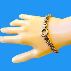Vintage Sterling Silver Chain Bracelet Signed Made in Italy 16 grams