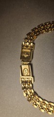 Vintage AFJ Signed Elephant Family Choker Necklace 1980s Gold Tone Rhinestone