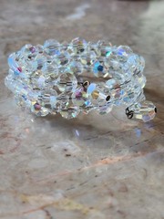 Vintage Gorgeous Amazingly Sparkly Auroa Borealis Crystals Wrap Bracelet