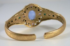Nicky Butler Bronze Multi Stone Blue Topaz Cuff Bracelet