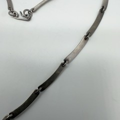 VTG Fridl Blumenthal Sterling Snowflake Obsidian Pendant Necklace 52.8g #bba