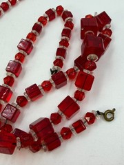 Vintage Necklace Art Deco MCM Glass Beads Mix FOR CRAFT DAMAGE Lot PJ