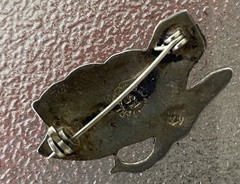 Abalone Butterfly Vintage 0.925 Sterling Silver Brooch Pin Brooch 1.5 In
