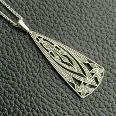 Art Deco Round Cut Lab Created Diamond Bridal Wedding Gift Pedant In 925 Silver