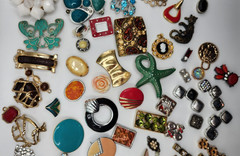 Craft Jewelry Pieces Junk Drawer Lot 50 Different Pieces