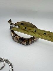 Vintage Brass Bone Bangle Bracelet Made In India Nomadic Boho Viking Diameter 3”